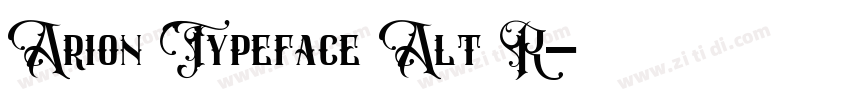 Arion Typeface Alt R字体转换